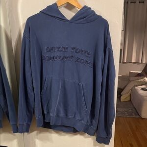 Men's Blue Hoodie “Ditch your comfort zone”